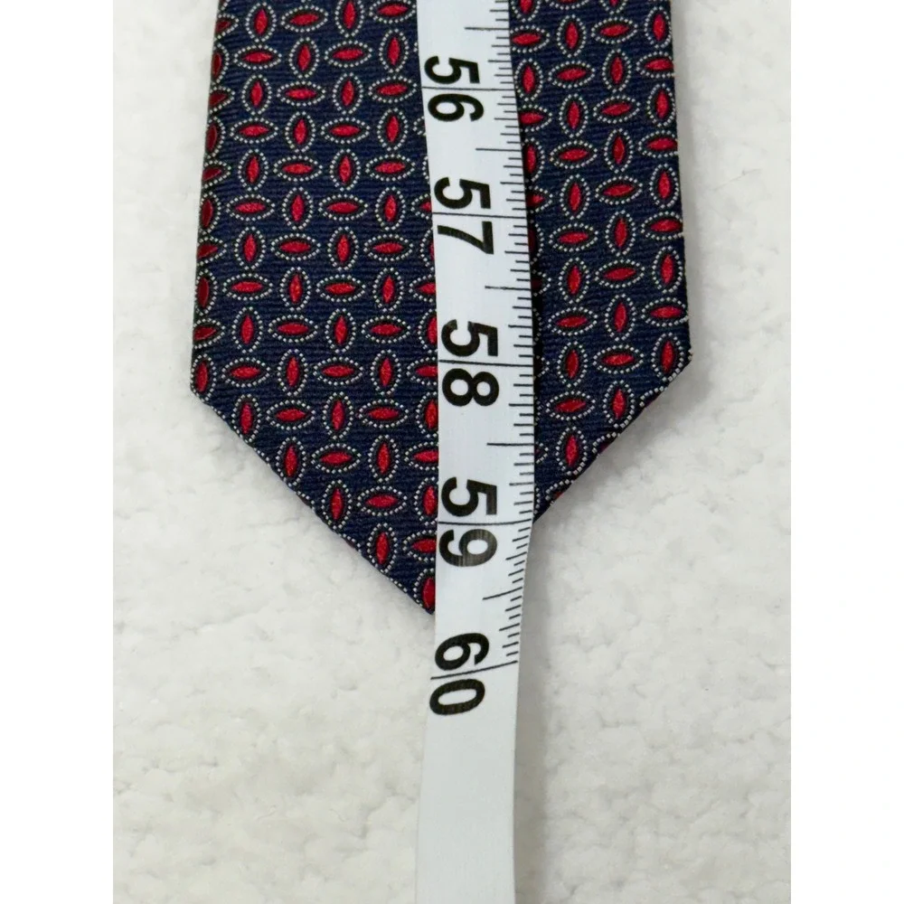 JOS.A.BANK Executive Mens Necktie‎ Navy Blue Red Patterned Business Formal